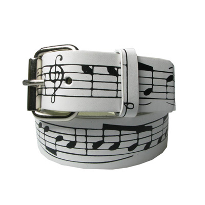 Riem met notenbalk en muzieknoten print Riem met notenbalk en muzieknoten print